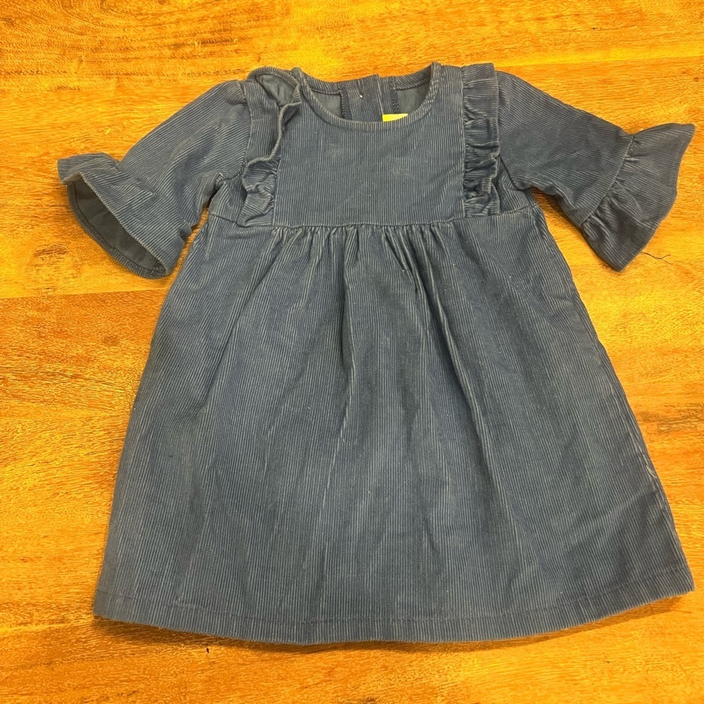 Southern Sunshine‎ blue Corduroy Finley Dress size 12 months